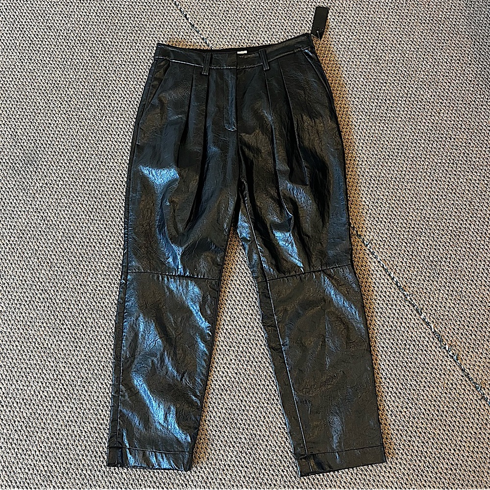 Faux Leather Michael Kors Black Pants
